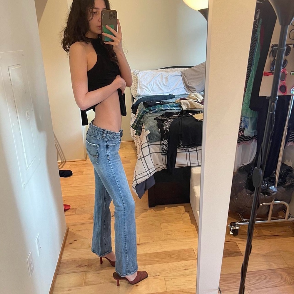 TILT Light Blue Flare Jeans - Picture 4 of 4